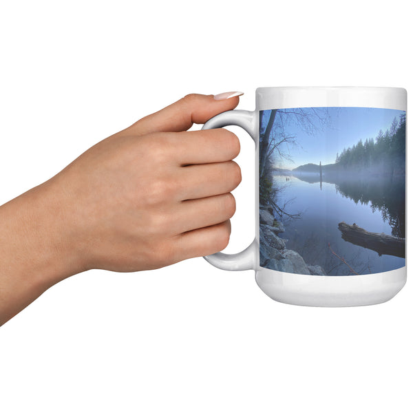 Morning fog on the water