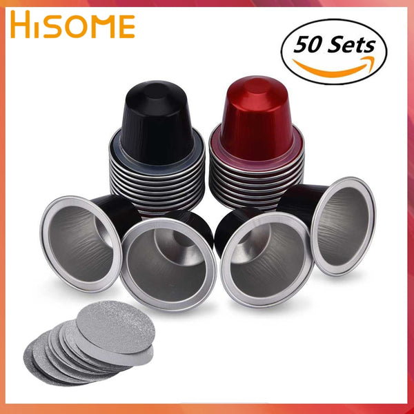 50Sets Refillable Coffee Capsule for Nespresso Coffee Machine