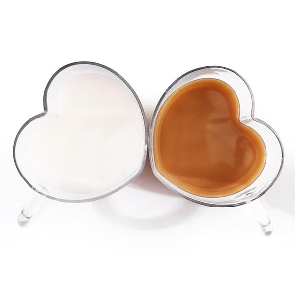 New 6Pcs 80ml 2.7oz Glass Double Walled Heat Insulated Tumbler