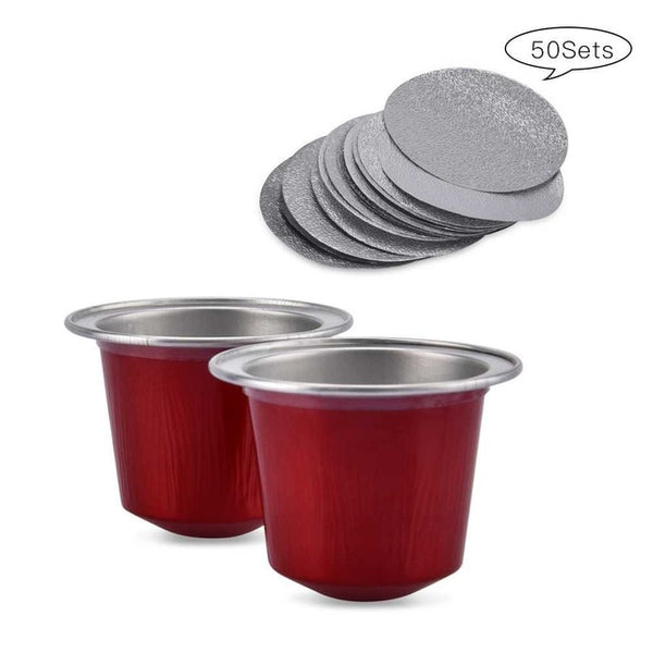 50Sets Refillable Coffee Capsule for Nespresso Coffee Machine