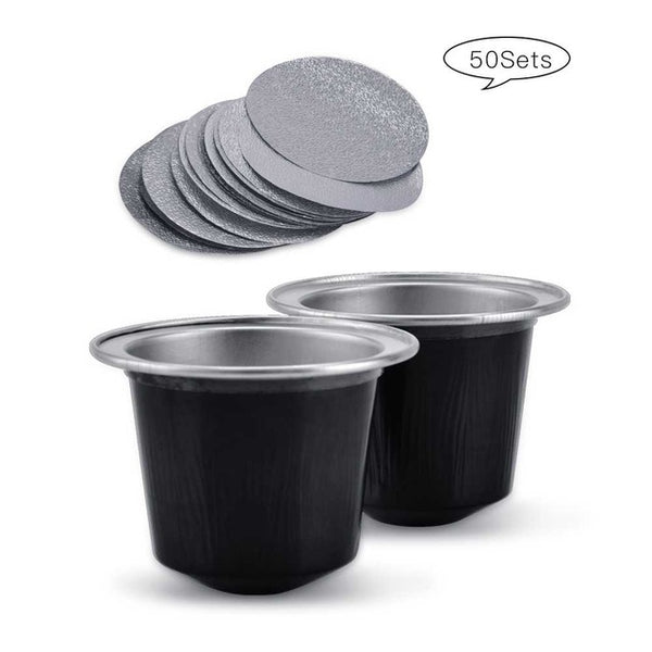50Sets Refillable Coffee Capsule for Nespresso Coffee Machine